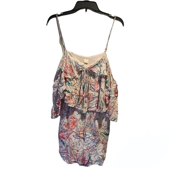 L* SPACE Seaside Halter Romper White Floral medium - Picture 6 of 9